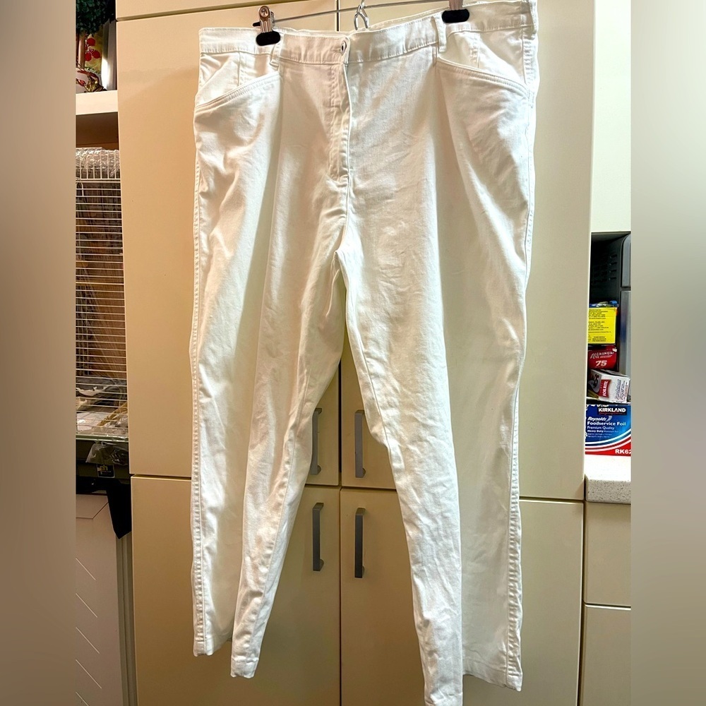 Women’s CLASSIC by michèle boyard® stretch cotton Pants/ Jeans White Size 24